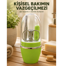 Yeşil Manikür Pedikür Bakım Seti Çok Amaçlı Kişisel Bakım Kiti