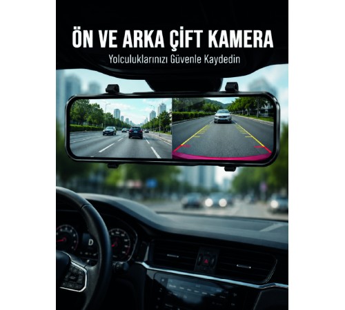 Ayna Carplay Dokunmatik Araç Multimedya Ekranı Ön Arka Kameralı