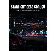 Araç İçi Multimedya Ekranı Çift Kameralı Ayna Carplay