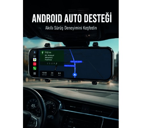 Dokunmatik Ayna Carplay Araç Kamera Ekranı Ön Arka Kayıt Destekli