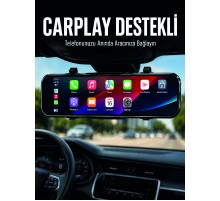 Ayna Carplay Araç İçi 9.66 İnç IPS Ekran Geri Görüş Kamerası Destekli