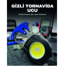 SB Type-C Şarjlı COB LED Çok Amaçlı Acil Durum Feneri Kamp Araç ve Günlük Kullanım