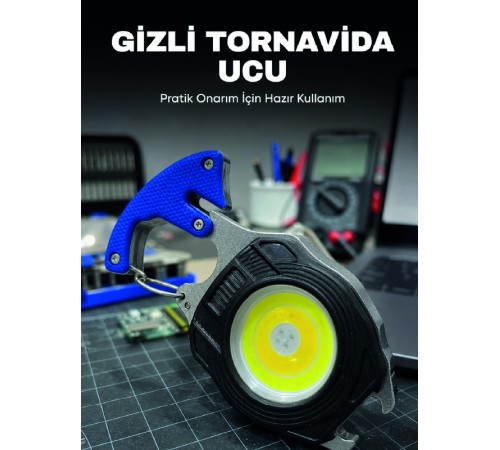 SB Type-C Şarjlı COB LED Çok Amaçlı Acil Durum Feneri Kamp Araç ve Günlük Kullanım