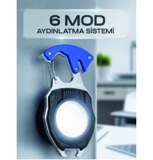 Çok Fonksiyonlu Acil Durum El Feneri Elektronik Çakmak Tornavida ve Düdük Özellikli