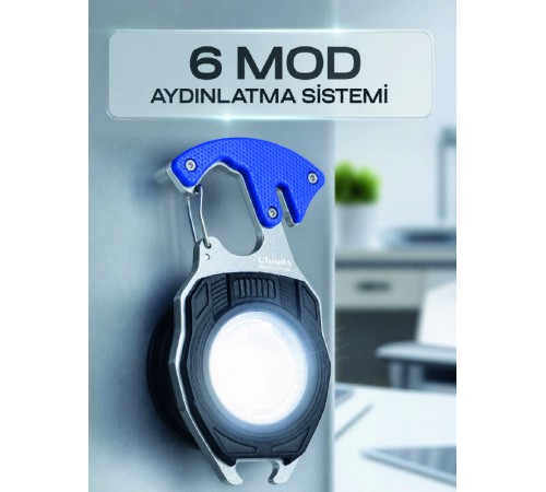 Çok Fonksiyonlu Acil Durum El Feneri Elektronik Çakmak Tornavida ve Düdük Özellikli