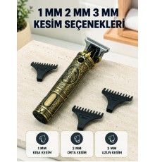 Profesyonel Saç ve Sakal Tıraş Makinesi 1500 mAh Bataryalı 1 2 3 mm Taraklı