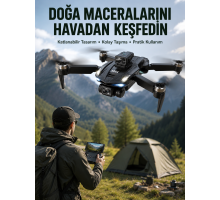 Canlı Görüntü Aktarımlı Çift Kameralı Uzaktan Kumandalı Drone