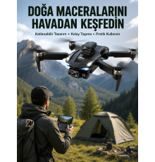 Canlı Görüntü Aktarımlı Çift Kameralı Uzaktan Kumandalı Drone