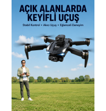 Katlanabilir Çift Kameralı Drone ile Havadan Fotoğraf ve Video Çekimi