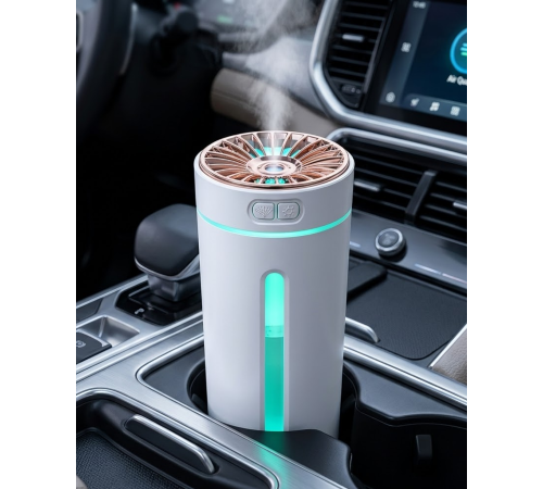 Araç İçi Hava Nemlendirici 5 Esans Hediyeli LED Işıklı USB Buhar Makinesi