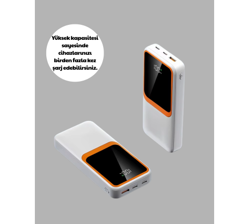 10.000 mAh Bataryalı, Dijital Göstergeli Taşınabilir Powerbank