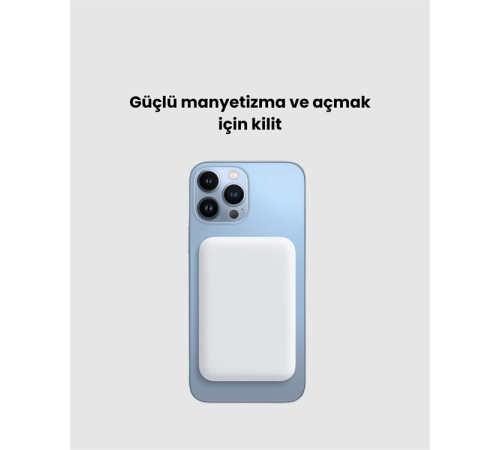Kablosuz MagSafe Powerbank – iPhone Uyumlu, 10000 mAh, Isı Dağılımlı