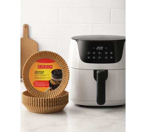 100 Adet Airfryer Kağıdı Su Geçirmez Yağ Tutmaz Pişirme Altlığı