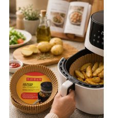 Airfryer Pişirme Kağıdı 100 Lü Yapışmaz Yağ Geçirmez Kağıt