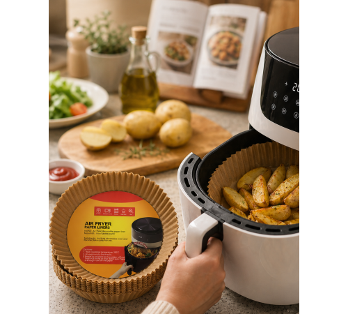 Airfryer Pişirme Kağıdı 100 Lü Yapışmaz Yağ Geçirmez Kağıt