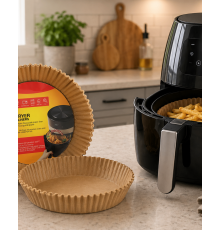100 Lü Airfryer Kağıdı Yağ Geçirmez Yapışmaz Pişirme Kağıdı