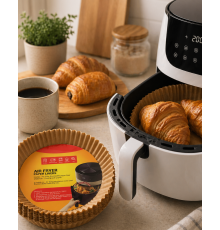 Yuvarlak Airfryer Kağıdı 100 Adet Yağ Tutmaz Hazne Koruyucu