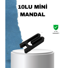 Tekrar Kullanılabilir Poşet Mandalı Siyah 10 Adet