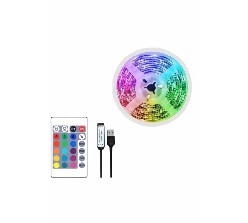 10M Şerit Led İç Mekan Renkli Rgb Şerit Led Kumandalı