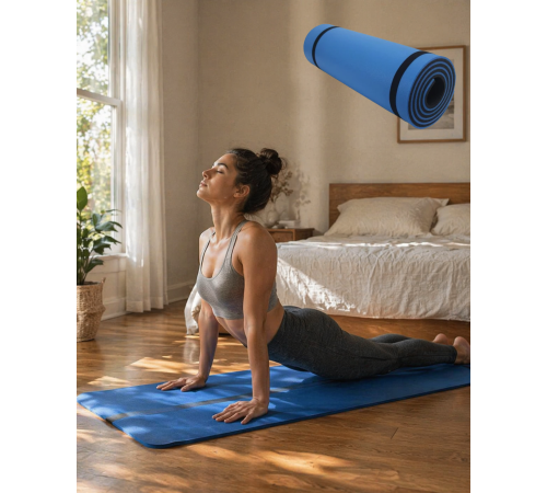10 mm Fitness ve Pilates Matı Kaydırmaz Taban Konforlu Spor Minderi Hafif Taşınabilir