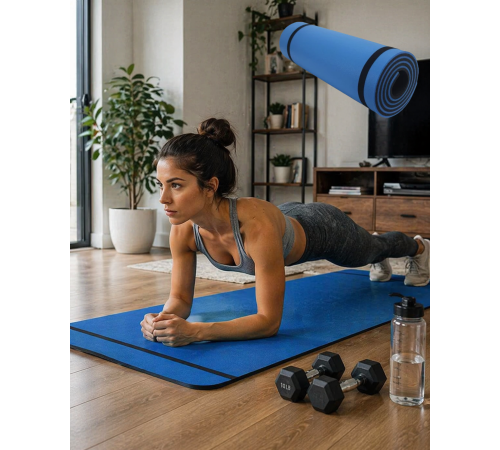 10 mm Egzersiz Matı Yoga Pilates Aerobik İçin Kaymaz Doku Esnek Dayanıklı Tasarım