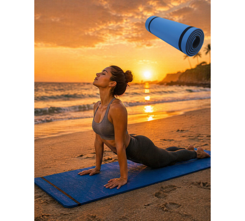 10MM YOGA MATI MAVİ