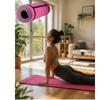 10 mm Fitness Yoga Matı Kaymaz Yüzey Çift Taraflı Kullanım Dayanıklı Eva Malzeme