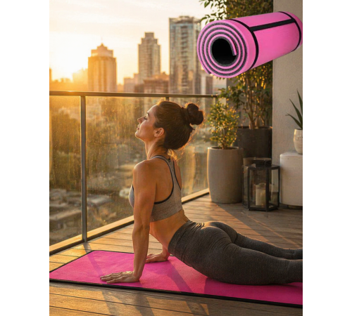 10 mm Egzersiz Matı Pilates Yoga Aerobik İçin Kaymaz Yüzey Kolay Temizlenebilir