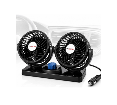 12V Oto Fan Çakmaklık Girişli Ayarlanabilir Başlıklı Araç Vantilatörü