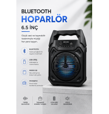 Mikrofonlu Bluetooth Ses Sistemli USB, Micro SD, FM ve Uzun Pil Ömrü