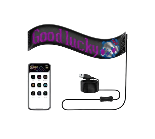 RGB LED Yazı Paneli Telefon Kontrollü Kayan Yazı Animasyonlu Ekran