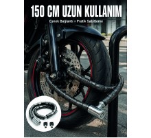 Blok Çelik Halkalı Yapısıyla Üst Düzey Güvenlik Sunan Motosiklet Kilidi