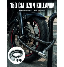 Blok Çelik Halkalı Yapısıyla Üst Düzey Güvenlik Sunan Motosiklet Kilidi