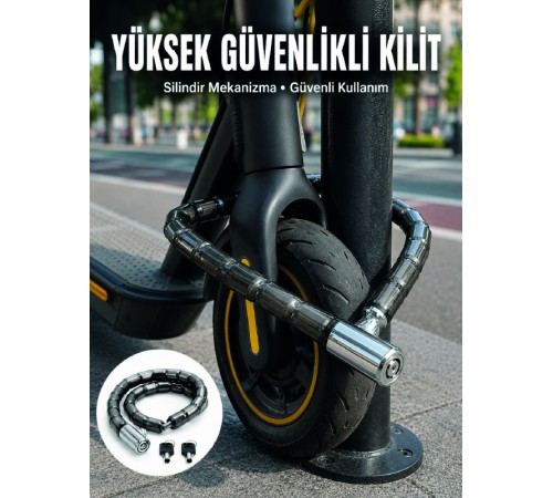 Şeffaf PVC Kaplamalı Dayanıklı Motosiklet ve Bisiklet Güvenlik Kilidi
