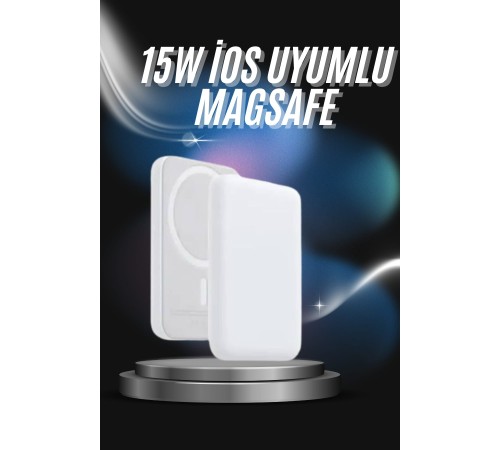 Kablosuz Magsafe Hızlı Şarj 5.000 mah Kablosuz Şarj Cihazı