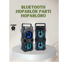 1200 mAh Şarjlı LED Işıklı Bluetooth Hoparlör – FM Radyolu, Hafıza Kart Destekli