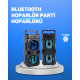 Kablosuz LED Işıklı Bluetooth Hoparlör – FM Radyolu, Mikrofon Girişli
