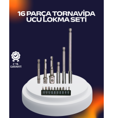 16 Parça Usta İşçilik Bits Takımı Vida Sökme Takma Set