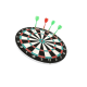 17 İnç Dart Tahtası Sağlam Ahşap Gövde ve Metal İğneli Dart Okları