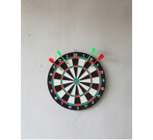 17 İnç Profesyonel Dart Tahtası Dayanıklı Yapı ve 4 Metal Dart Oku