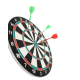 17 İnç Dart Tahtası 4 Metal Dart Oku