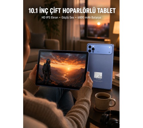Android İşletim Sistemli 10.1 İnç Tablet GPS Destekli Yeni Nesil