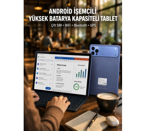 10.1 İnç Geniş Ekran Android Tablet 4G LTE Çift SIM Yeni Nesil