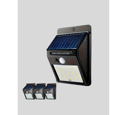 Sensörlü, Güneş Enerjili LED Duvar Lambası Bahçe ve Balkon Aydınlatma