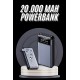 Powerbank 20.000 MAH Hızlı Şarj Özellikli Taşınabilir USB Girişli
