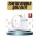 15/Pro/Pro Max 20W İOS Uyumlu Hızlı Şarj Aleti Adaptörlü Beyaz