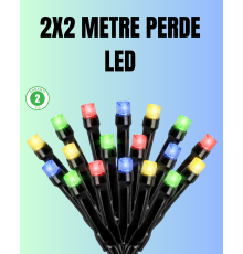 Su Geçirmez Pil Çalışan LED Perde Işık – İç ve Dış Mekan