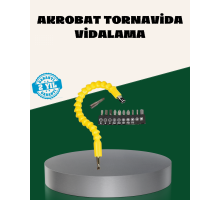 12 Parça Akrobat Bits Seti Çok Amaçlı Vidalama Dayanıklı Çelik