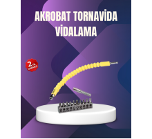 12 Parça Vidalama Uç Seti Akrobat Tasarım Dayanıklı Metal