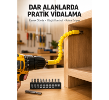 12 Parça Akrobat Bits Seti Çok Amaçlı Vidalama Dayanıklı Çelik Yeni Nesil